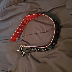 Extra large dog collar,  Darth Vader and red gemstones.